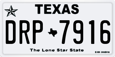TX license plate DRP7916