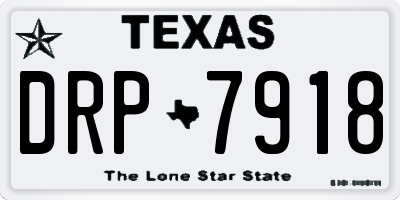 TX license plate DRP7918