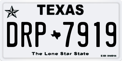 TX license plate DRP7919