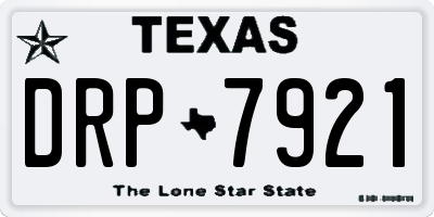 TX license plate DRP7921