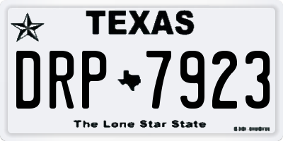 TX license plate DRP7923