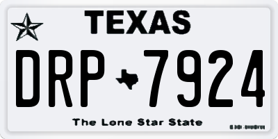 TX license plate DRP7924