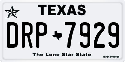 TX license plate DRP7929