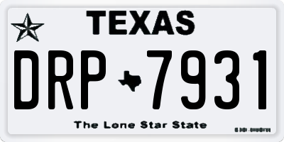 TX license plate DRP7931