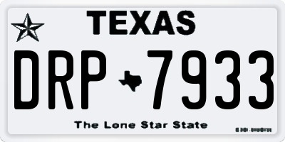 TX license plate DRP7933
