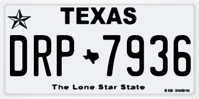 TX license plate DRP7936