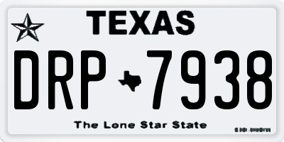 TX license plate DRP7938