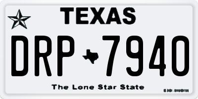 TX license plate DRP7940