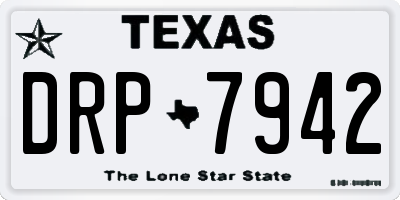 TX license plate DRP7942