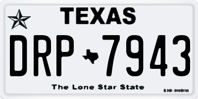 TX license plate DRP7943