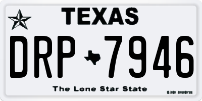 TX license plate DRP7946