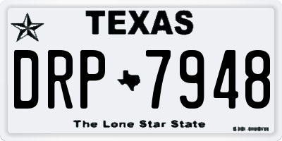 TX license plate DRP7948