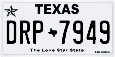TX license plate DRP7949