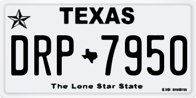 TX license plate DRP7950