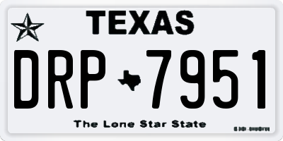 TX license plate DRP7951