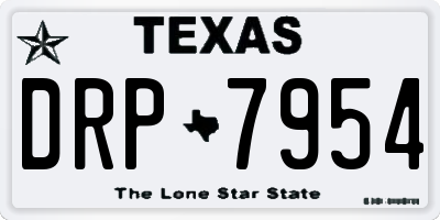 TX license plate DRP7954
