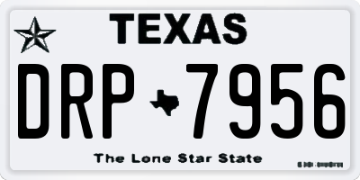 TX license plate DRP7956