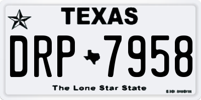TX license plate DRP7958
