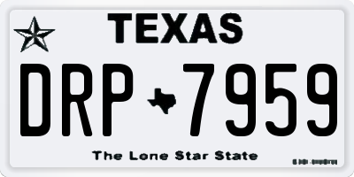 TX license plate DRP7959