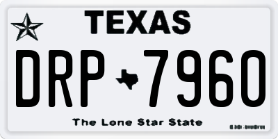 TX license plate DRP7960