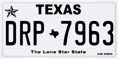 TX license plate DRP7963