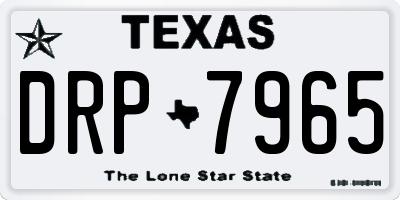 TX license plate DRP7965