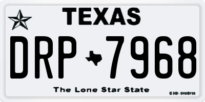 TX license plate DRP7968