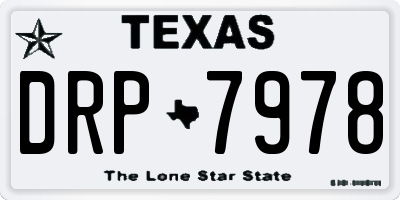 TX license plate DRP7978