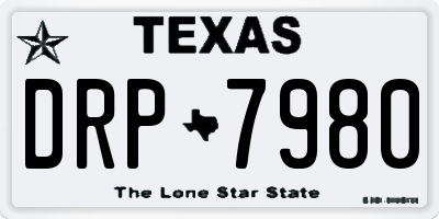 TX license plate DRP7980