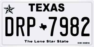 TX license plate DRP7982