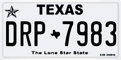 TX license plate DRP7983