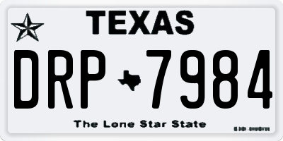 TX license plate DRP7984