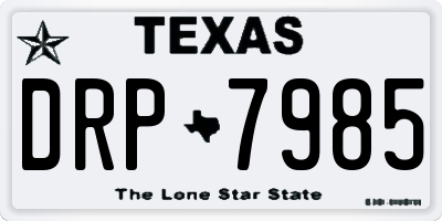 TX license plate DRP7985