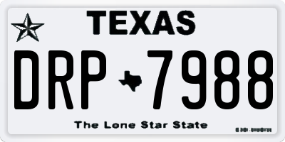 TX license plate DRP7988