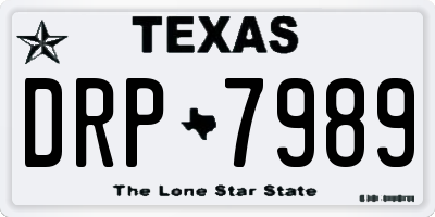 TX license plate DRP7989