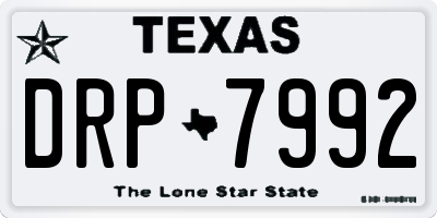 TX license plate DRP7992