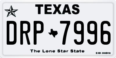 TX license plate DRP7996