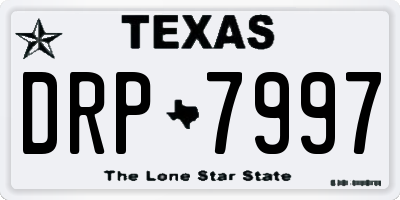 TX license plate DRP7997