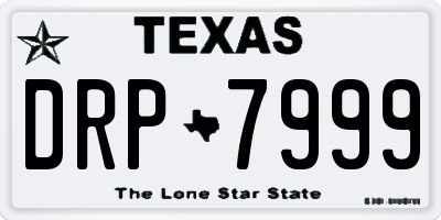 TX license plate DRP7999