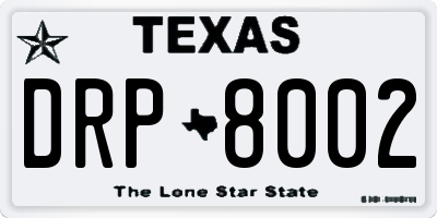 TX license plate DRP8002