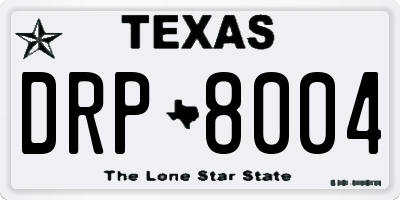 TX license plate DRP8004