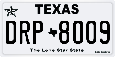 TX license plate DRP8009