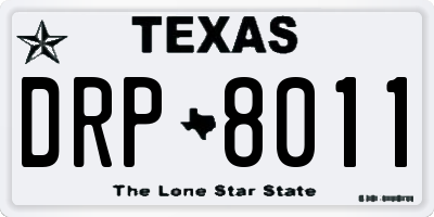 TX license plate DRP8011