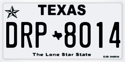 TX license plate DRP8014
