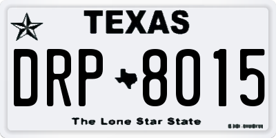 TX license plate DRP8015