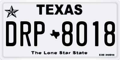 TX license plate DRP8018
