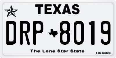 TX license plate DRP8019