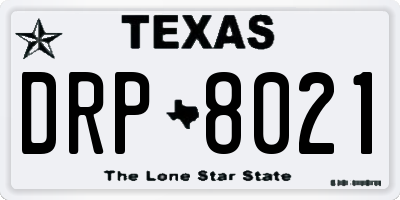 TX license plate DRP8021