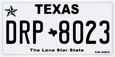 TX license plate DRP8023