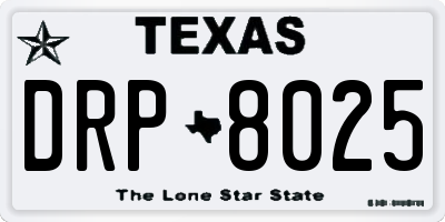 TX license plate DRP8025